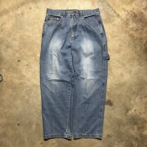 Vintage Y2k Vibes Baggy Loose Fit Carpenter Jeans 33x30